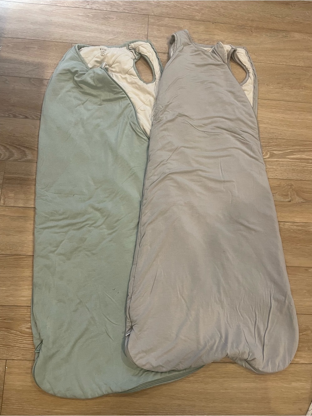 Kyte BABY Dual-Pack Sleep Sacks in Sage Green and Light Gray
